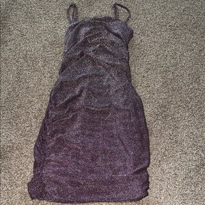 Elegant Purple Glitter Dress